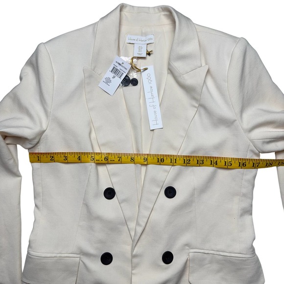 House of Harlow 1960 | Women | Cream Swan Open Front Blazer | Size Small - Picture 4 of 13